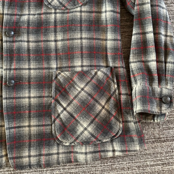 VINTAGE MCM PENDLETON Plaid Wool Jacket/Over-shirt - Picture 3 of 8
